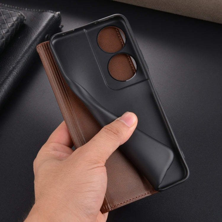 For Honor Play 50 Plus AZNS Magnetic Calf Texture Flip Leather Phone Case(Black) - Honor Cases by AZNS | Online Shopping UK | buy2fix