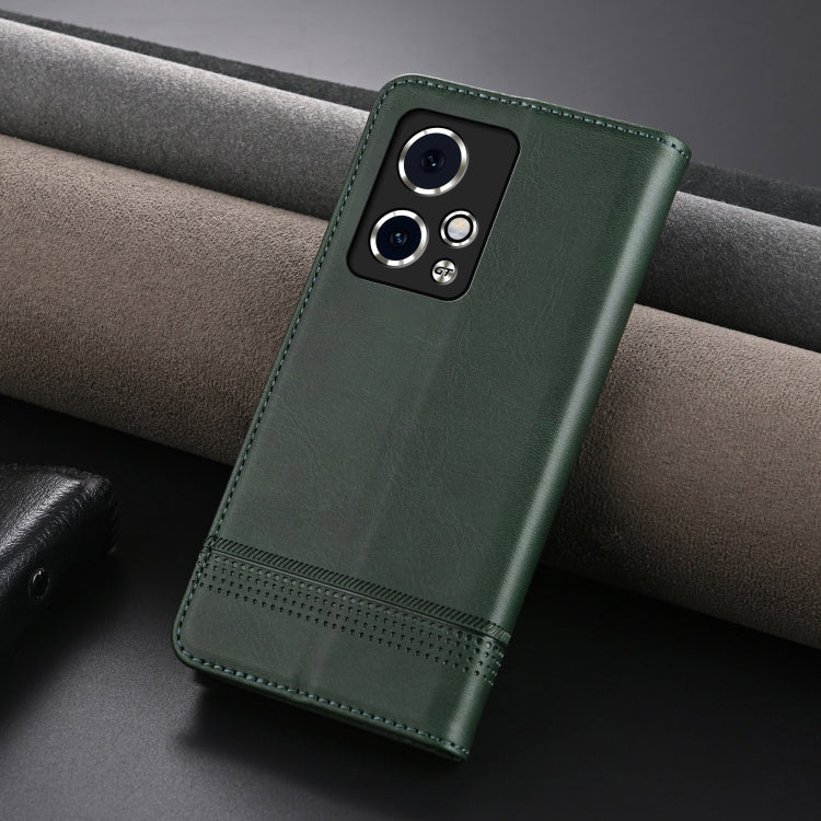 For Honor 90 GT AZNS Magnetic Calf Texture Flip Leather Phone Case(Dark Green) - Honor Cases by AZNS | Online Shopping UK | buy2fix