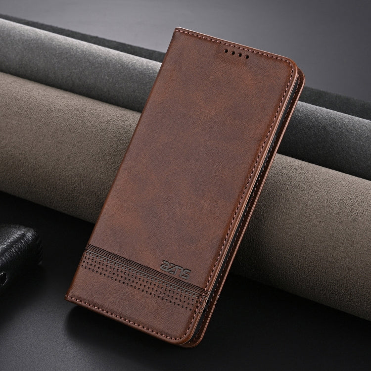 For Honor Play 50/Play 50m 5G AZNS Magnetic Calf Texture Flip Leather Phone Case(Dark Brown) - Honor Cases by AZNS | Online Shopping UK | buy2fix