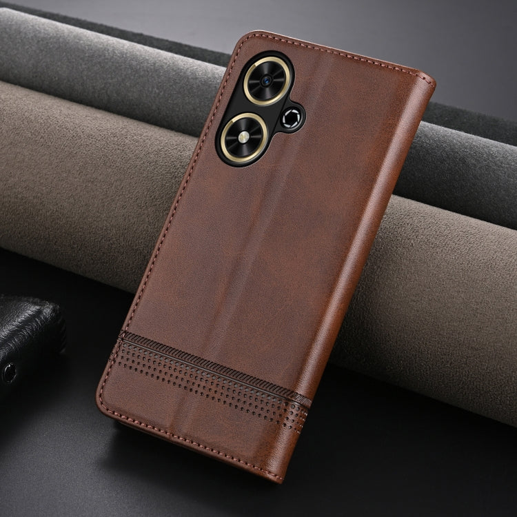 For Honor Play 50/Play 50m 5G AZNS Magnetic Calf Texture Flip Leather Phone Case(Dark Brown) - Honor Cases by AZNS | Online Shopping UK | buy2fix