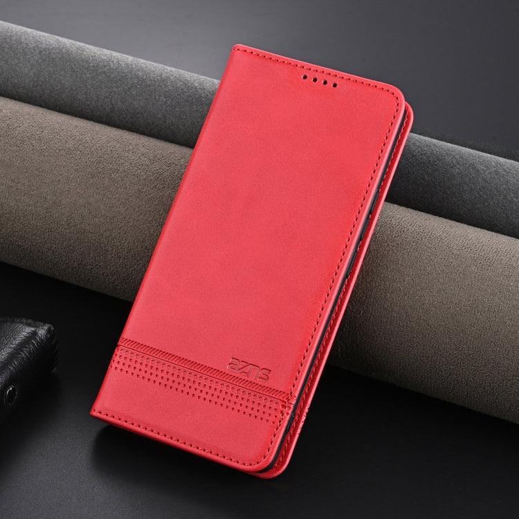 For Honor 200 AZNS Magnetic Calf Texture Flip Leather Phone Case(Red) - Honor Cases by AZNS | Online Shopping UK | buy2fix