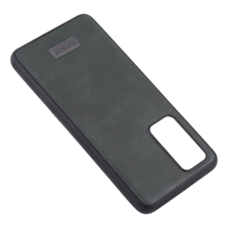 For Huawei P40 SULADA Shockproof TPU + Handmade Leather Protective Case(Grey) - Huawei Cases by SULADA | Online Shopping UK | buy2fix