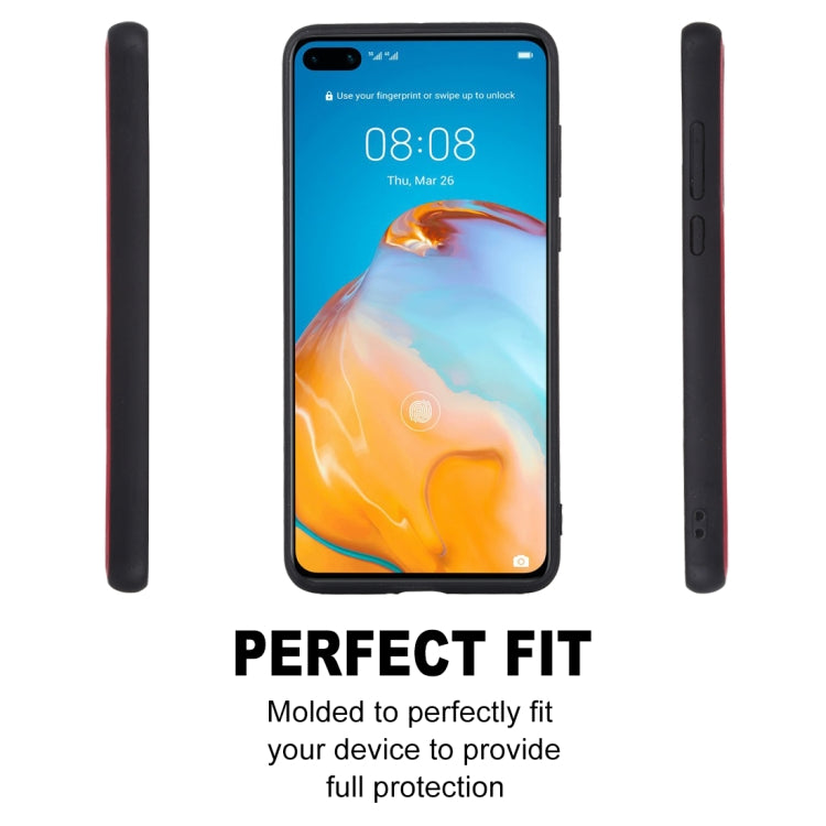 For Huawei P40 SULADA Shockproof TPU + Handmade Leather Protective Case(Grey) - Huawei Cases by SULADA | Online Shopping UK | buy2fix