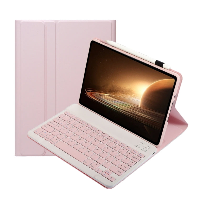 For OPPO Pad 2 11.61 inch 2023 OP13 Lambskin Texture Ultra-thin Detachable Bluetooth Keyboard Leather Case(Pink) - Others Keyboard by buy2fix | Online Shopping UK | buy2fix