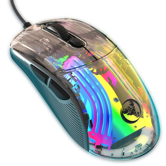 X400 7 Keys Transparent RGB Wired Gaming Mouse (Black) by REMAX