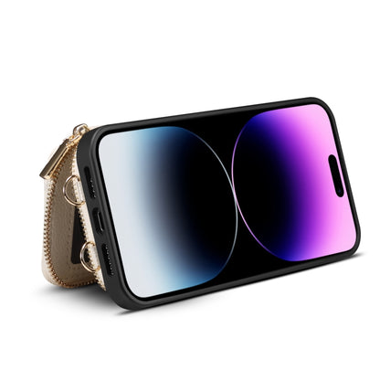 For iPhone 13 Pro Max Zipper Card Slot Phone Case(White) - iPhone 13 Pro Max Cases by buy2fix | Online Shopping UK | buy2fix