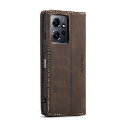 For Xiaomi Redmi Note 12 4G Global CaseMe 013 Multifunctional Horizontal Flip Leather Phone Case(Coffee) by CaseMe