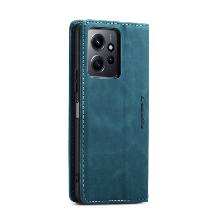 For Xiaomi Redmi Note 12 4G Global CaseMe 013 Multifunctional Horizontal Flip Leather Phone Case(Blue) by CaseMe