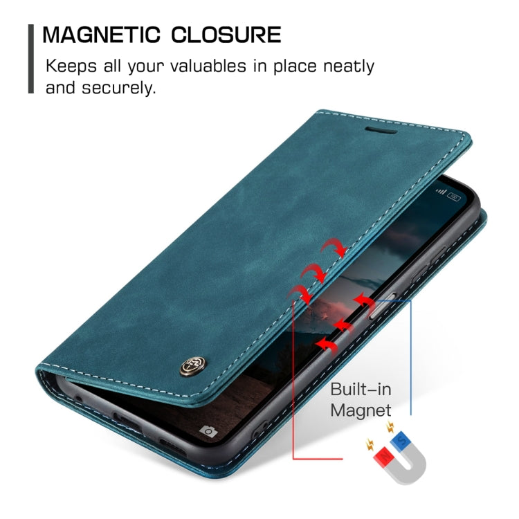 For Xiaomi Redmi Note 12 4G Global CaseMe 013 Multifunctional Horizontal Flip Leather Phone Case(Blue) by CaseMe