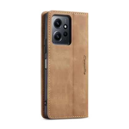 For Xiaomi Redmi Note 12 4G Global CaseMe 013 Multifunctional Horizontal Flip Leather Phone Case(Brown) by CaseMe