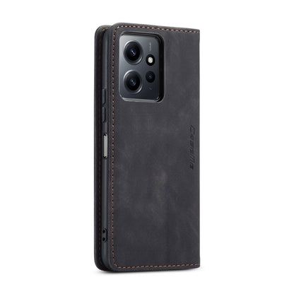 For Xiaomi Redmi Note 12 4G Global CaseMe 013 Multifunctional Horizontal Flip Leather Phone Case(Black) by CaseMe