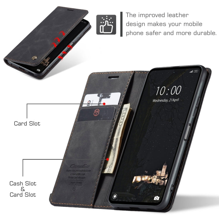 For Xiaomi Redmi Note 12 4G Global CaseMe 013 Multifunctional Horizontal Flip Leather Phone Case(Black) by CaseMe