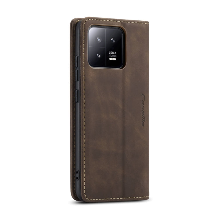 For Xiaomi 13 CaseMe 013 Multifunctional Horizontal Flip Leather Phone Case(Coffee) by CaseMe