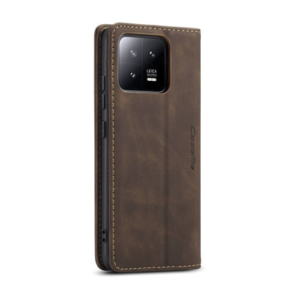For Xiaomi 13 CaseMe 013 Multifunctional Horizontal Flip Leather Phone Case(Coffee) by CaseMe