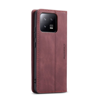 For Xiaomi 13 CaseMe 013 Multifunctional Horizontal Flip Leather Phone Case(Wine Red) by CaseMe