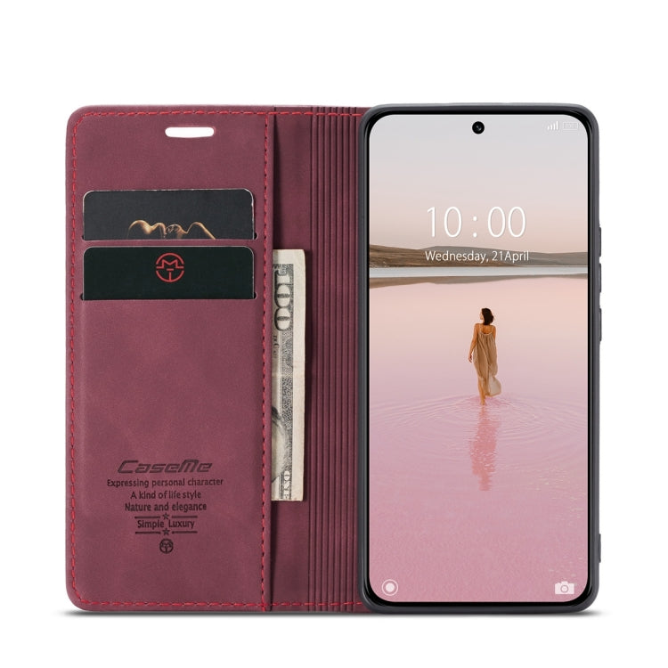 For Xiaomi 13 CaseMe 013 Multifunctional Horizontal Flip Leather Phone Case(Wine Red) by CaseMe
