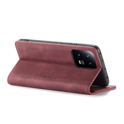 For Xiaomi 13 CaseMe 013 Multifunctional Horizontal Flip Leather Phone Case(Wine Red) by CaseMe