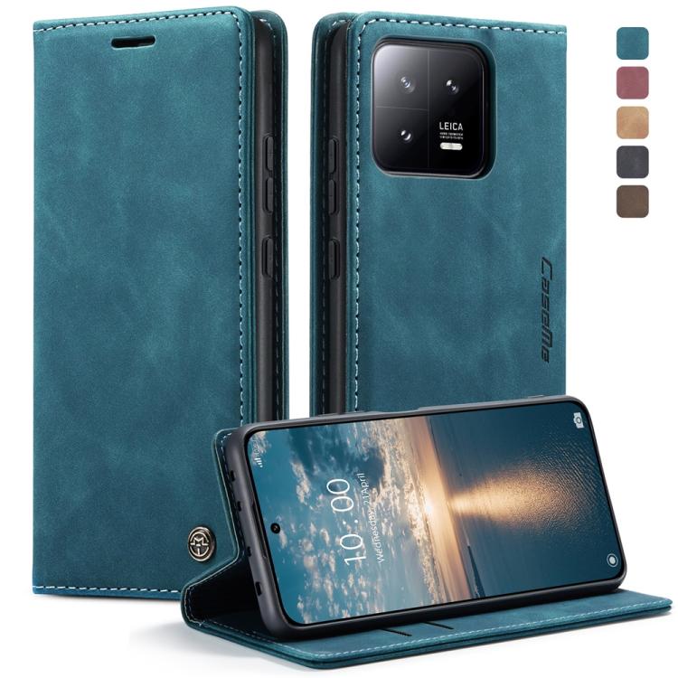 For Xiaomi 13 CaseMe 013 Multifunctional Horizontal Flip Leather Phone Case(Blue) by CaseMe
