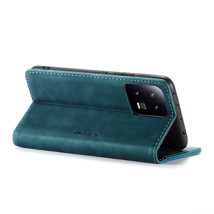For Xiaomi 13 CaseMe 013 Multifunctional Horizontal Flip Leather Phone Case(Blue) by CaseMe