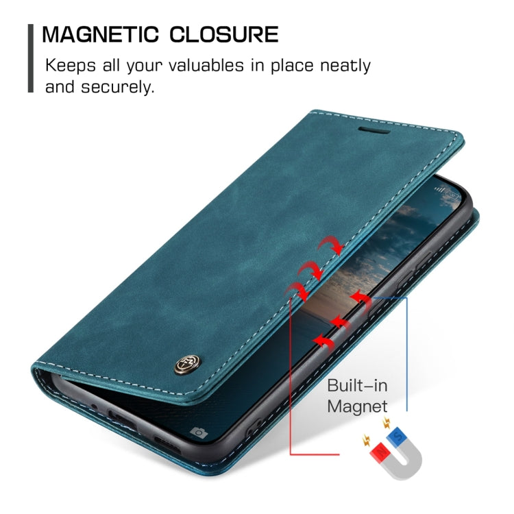 For Xiaomi 13 CaseMe 013 Multifunctional Horizontal Flip Leather Phone Case(Blue) by CaseMe