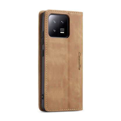 For Xiaomi 13 CaseMe 013 Multifunctional Horizontal Flip Leather Phone Case(Brown) by CaseMe
