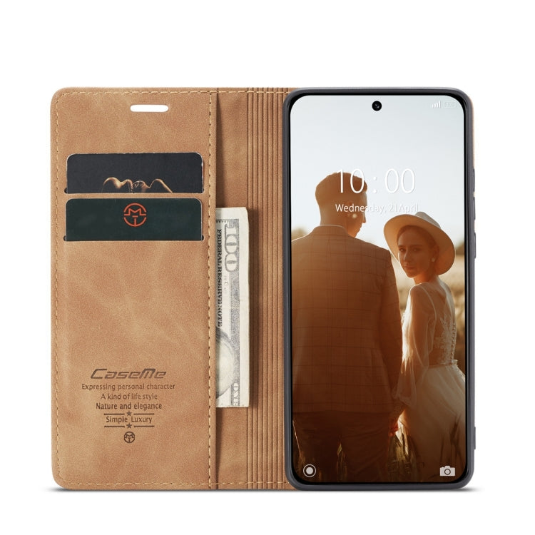 For Xiaomi 13 CaseMe 013 Multifunctional Horizontal Flip Leather Phone Case(Brown) by CaseMe