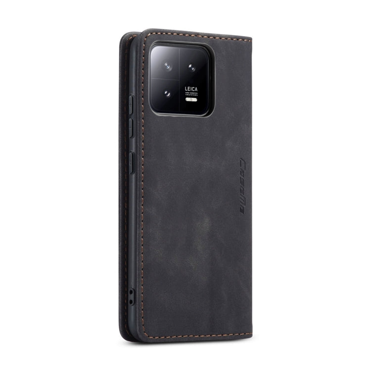 For Xiaomi 13 CaseMe 013 Multifunctional Horizontal Flip Leather Phone Case(Black) by CaseMe