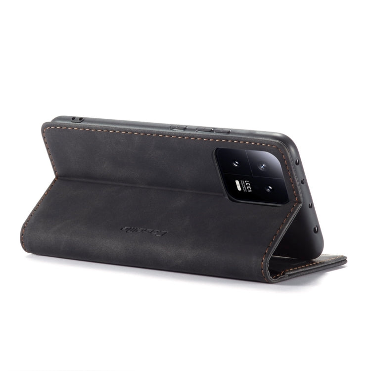 For Xiaomi 13 CaseMe 013 Multifunctional Horizontal Flip Leather Phone Case(Black) by CaseMe
