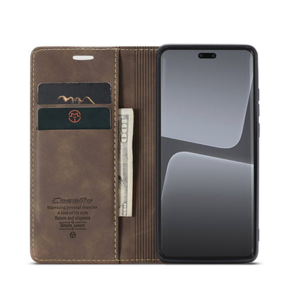 For Xiaomi 13 Lite CaseMe 013 Multifunctional Horizontal Flip Leather Phone Case(Coffee) by CaseMe