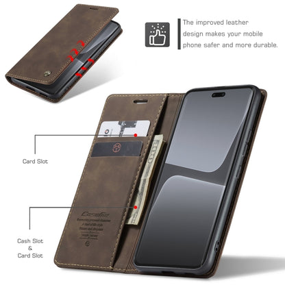 For Xiaomi 13 Lite CaseMe 013 Multifunctional Horizontal Flip Leather Phone Case(Coffee) by CaseMe