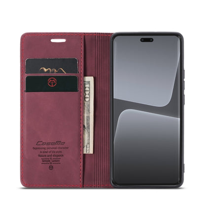 For Xiaomi 13 Lite CaseMe 013 Multifunctional Horizontal Flip Leather Phone Case(Wine Red) by CaseMe