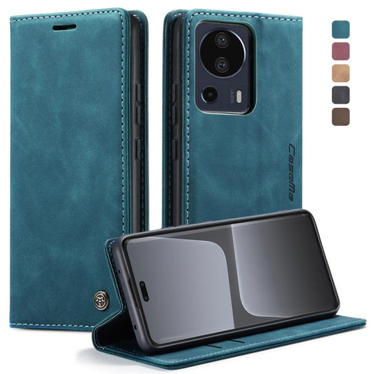 For Xiaomi 13 Lite CaseMe 013 Multifunctional Horizontal Flip Leather Phone Case(Blue) by CaseMe