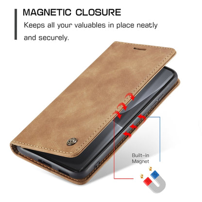 For Xiaomi 13 Lite CaseMe 013 Multifunctional Horizontal Flip Leather Phone Case(Brown) by CaseMe