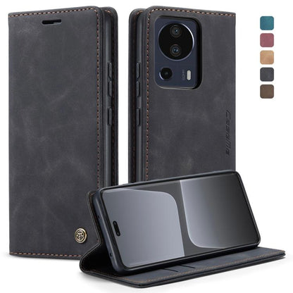 For Xiaomi 13 Lite CaseMe 013 Multifunctional Horizontal Flip Leather Phone Case(Black) by CaseMe