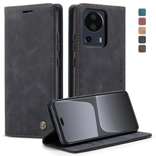 For Xiaomi 13 Lite CaseMe 013 Multifunctional Horizontal Flip Leather Phone Case(Black) by CaseMe
