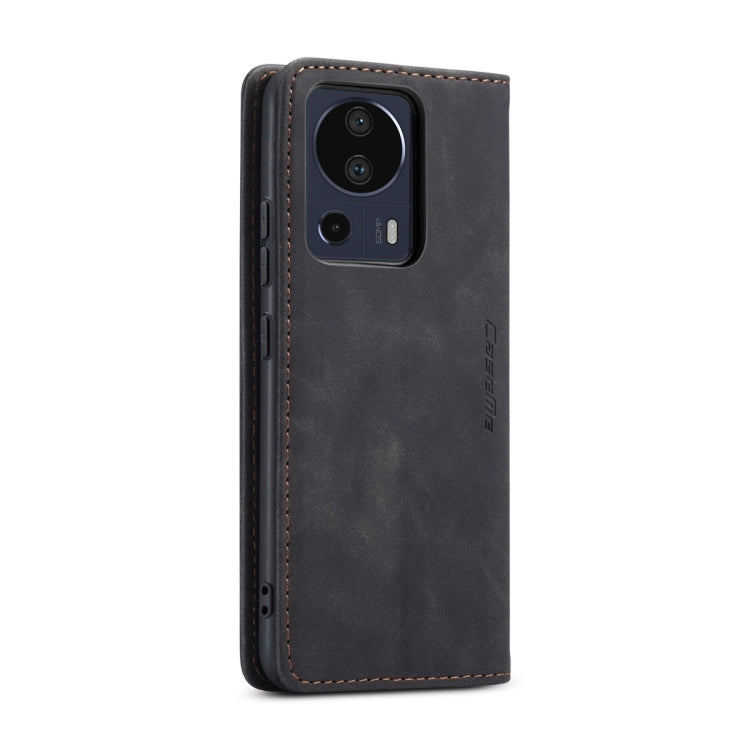 For Xiaomi 13 Lite CaseMe 013 Multifunctional Horizontal Flip Leather Phone Case(Black) by CaseMe