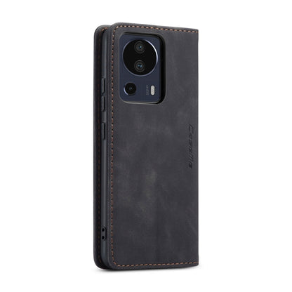 For Xiaomi 13 Lite CaseMe 013 Multifunctional Horizontal Flip Leather Phone Case(Black) by CaseMe