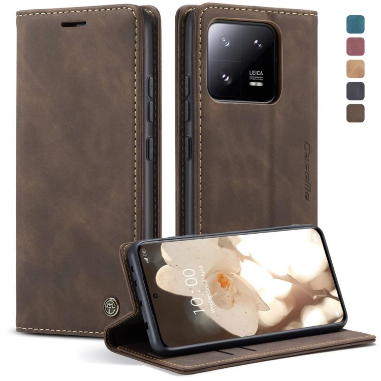 For Xiaomi 13 Pro CaseMe 013 Multifunctional Horizontal Flip Leather Phone Case(Coffee) by CaseMe