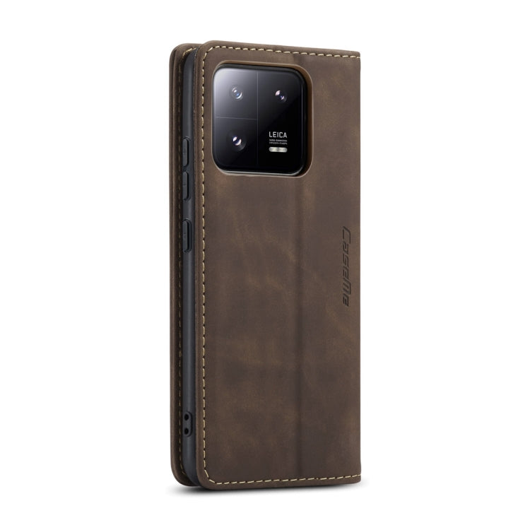 For Xiaomi 13 Pro CaseMe 013 Multifunctional Horizontal Flip Leather Phone Case(Coffee) by CaseMe