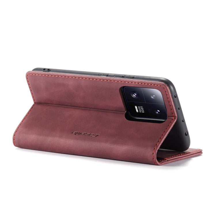 For Xiaomi 13 Pro CaseMe 013 Multifunctional Horizontal Flip Leather Phone Case(Wine Red) by CaseMe
