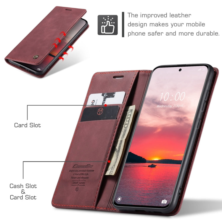 For Xiaomi 13 Pro CaseMe 013 Multifunctional Horizontal Flip Leather Phone Case(Wine Red) by CaseMe