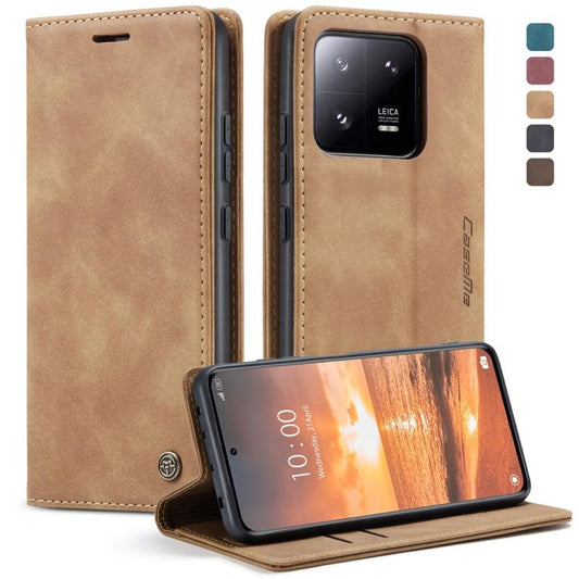 For Xiaomi 13 Pro CaseMe 013 Multifunctional Horizontal Flip Leather Phone Case(Brown) by CaseMe