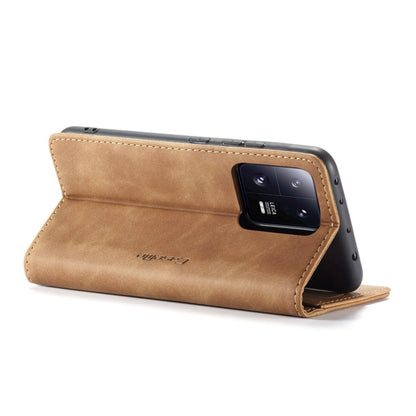 For Xiaomi 13 Pro CaseMe 013 Multifunctional Horizontal Flip Leather Phone Case(Brown) by CaseMe