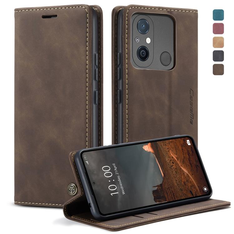 For Xiaomi Redmi 11A / 12C CaseMe 013 Multifunctional Horizontal Flip Leather Phone Case(Coffee) by CaseMe