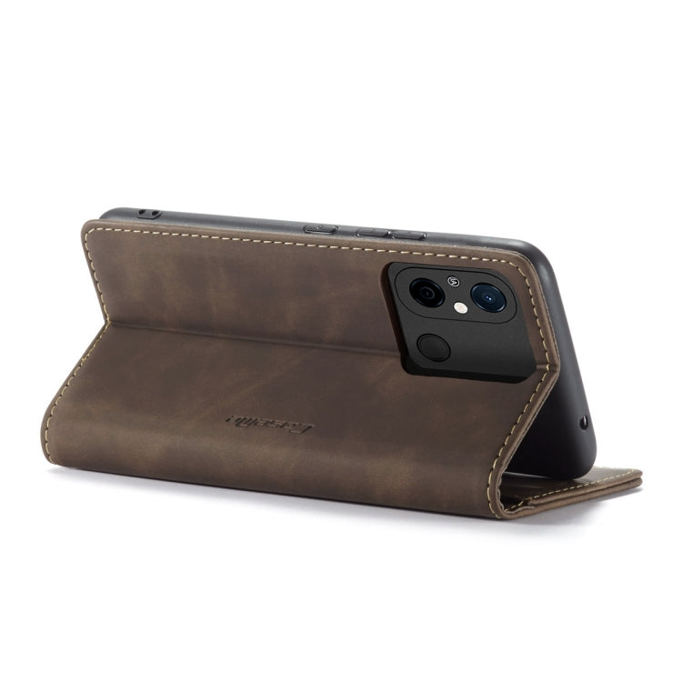 For Xiaomi Redmi 11A / 12C CaseMe 013 Multifunctional Horizontal Flip Leather Phone Case(Coffee) by CaseMe