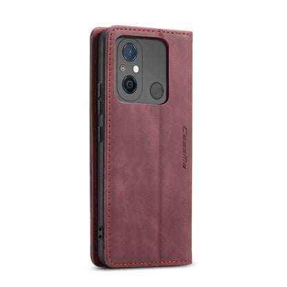 For Xiaomi Redmi 11A / 12C CaseMe 013 Multifunctional Horizontal Flip Leather Phone Case(Wine Red) by CaseMe