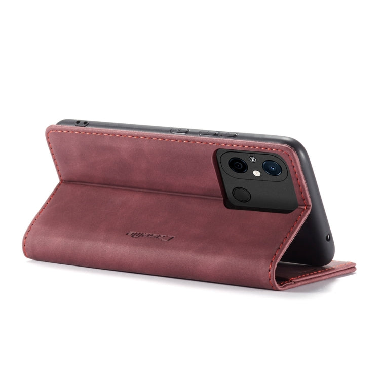 For Xiaomi Redmi 11A / 12C CaseMe 013 Multifunctional Horizontal Flip Leather Phone Case(Wine Red) by CaseMe