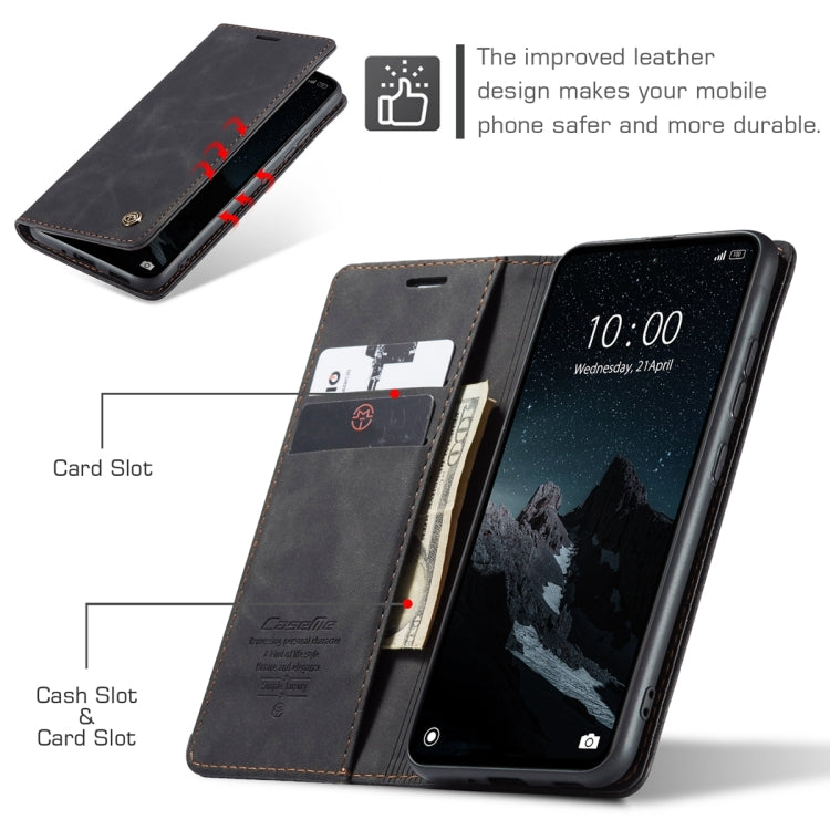 For Xiaomi Redmi 11A / 12C CaseMe 013 Multifunctional Horizontal Flip Leather Phone Case(Black) by CaseMe