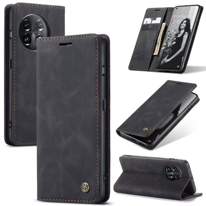 For OnePlus 11 CaseMe 013 Multifunctional Horizontal Flip Leather Phone Case(Black) by CaseMe
