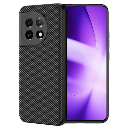 For OnePlus 11 Ultra-thin Carbon Fiber Texture Printing Phone Case(Black Red) by buy2fix